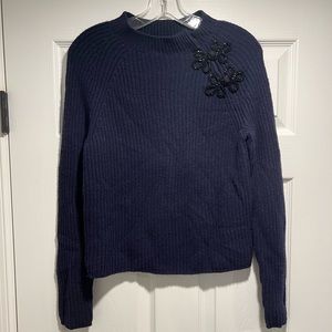 NWT J. Crew Navy Wool Sweater, Small
